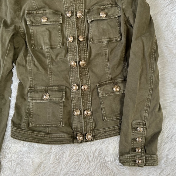 White House Black Market Distressed Military Style Utility Jacket - NWOT - Picture 3 of 11